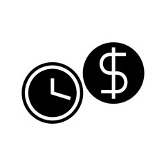 time is money icon icon or logo isolated sign symbol vector illustration - high quality black style vector icons
