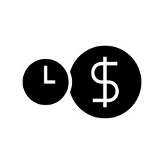 time is money icon icon or logo isolated sign symbol vector illustration - high quality black style vector icons
