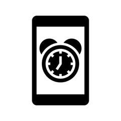 phone time icon or logo isolated sign symbol vector illustration - high quality black style vector icons
