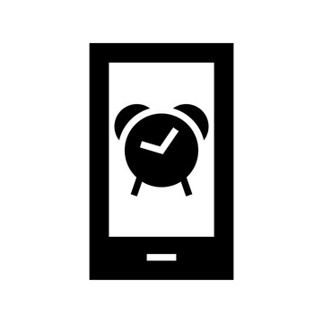 phone time icon or logo isolated sign symbol vector illustration - high quality black style vector icons
