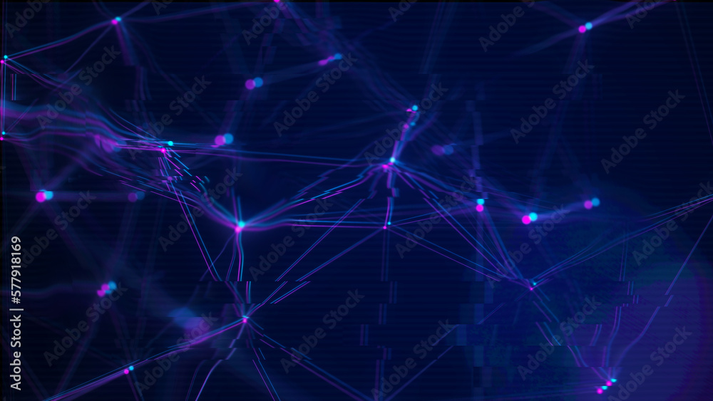 Poster distortion of the structure of the digital flow of a network connection. error in data transfer. con