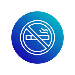 icon no smoking, icon Ramadan, vector illustration, editable color