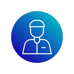 icon avatar muslim male, icon Ramadan, vector illustration, editable color