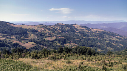 Fototapeta na wymiar View of Western Serbia countryside