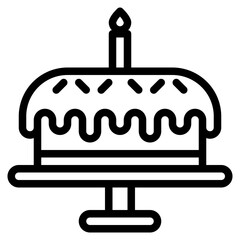 cake line icon style
