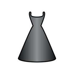 Dress icon on white.