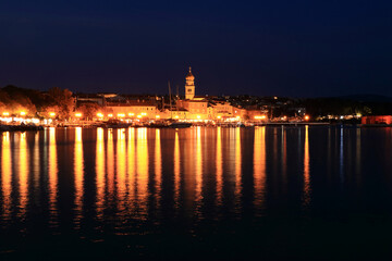 Obraz na płótnie Canvas old town Krk by night, island Krk, Croatia