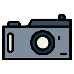 camera filled outline icon style