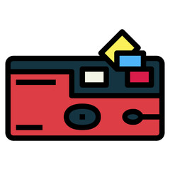 camera filled outline icon style