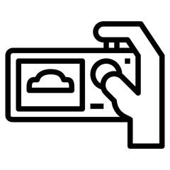 shooting line icon style