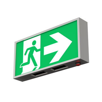 Safe condition sign or Emergency exit direction isolated. png transparency