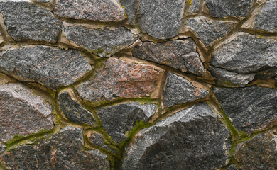 stone texture of the wall background.