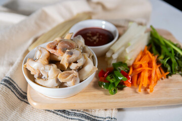 Korean food golbaengi seasoned jjolmyeon
