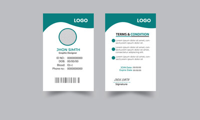 ector id card template with clasp and lanyard. and white color mock up set. Modern colorful icon collection. Employee ID. Simple realistic design. Cute cartoon style. Flat style illustration.