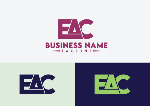 Letter EAC logo design, EAC letter logo