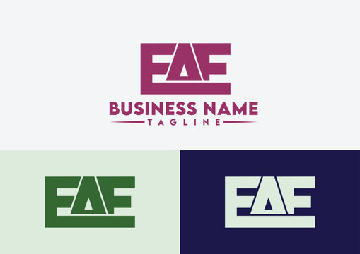 Letter EAE logo design, EAE letter logo