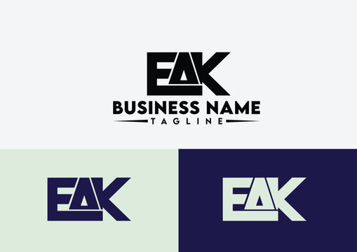 Letter EAK logo design, EAK letter logo