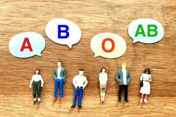 血液型　A型とB型とO型とAB型