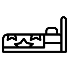 bed line icon style