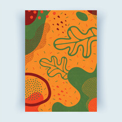 Cover with abstract shapes. Cover layouts A4 format, vertical orientation.