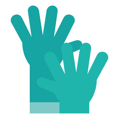 glove flat icon style