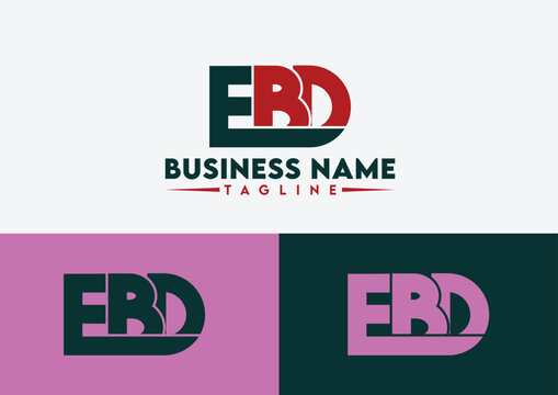 Letter EBD logo design, EBD letter logo
