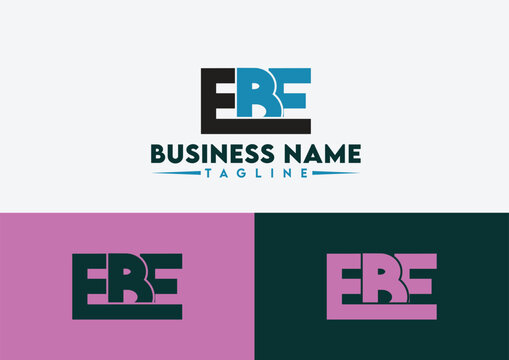 Letter EBE logo design, EBE letter logo
