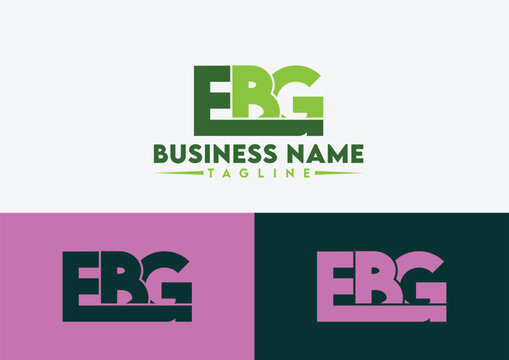 Letter EBG logo design, EBG letter logo
