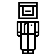 protective suit line icon style