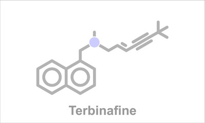 Simplified formula icon of terbinafine.