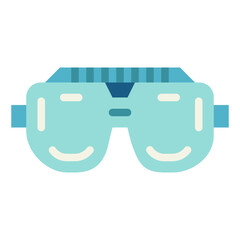 goggle flat icon style