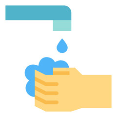 washing flat icon style