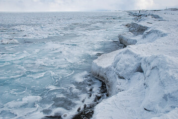 Beautiful Japanese scenery in winter - glacier