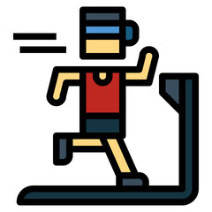 vr game filled outline icon style