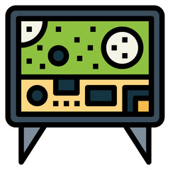 simulator game filled outline icon style