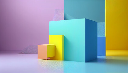 Obraz premium colorful minimal background gradient style design with sphere, Generative AI