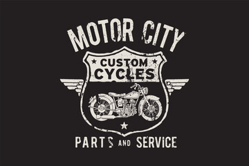 Motor city Design vintage vector shapes background eps