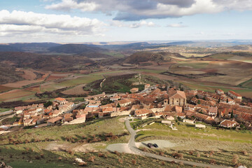 view of the town of atienza in the province of guadalajara, spain