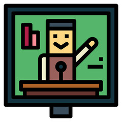 teaching filled outline icon style