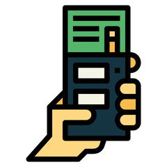 live stream filled outline icon style