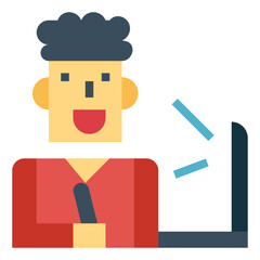 learning flat icon style