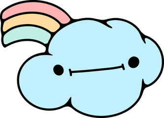 Unicorn Cute Hand Drawn Line Art