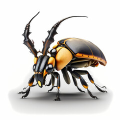 Long Horn Beetle 3D Design. Generative AI