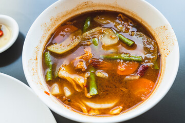 Thai spicy soup (Fish Sour Soup) - Thai food style