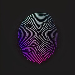 Login with fingerprint scanning technology. Fingerprint to identify personal. Security system concept. Generative Ai