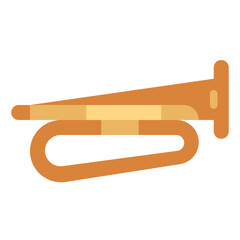 bugle flat icon style