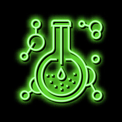 extract pharmaceutical production neon glow icon illustration