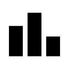 bar chart icon or logo isolated sign symbol vector illustration - high quality black style vector icons
