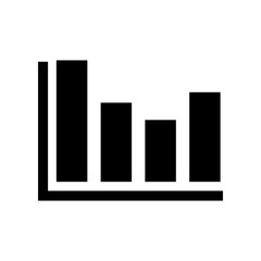 bar chart icon or logo isolated sign symbol vector illustration - high quality black style vector icons

