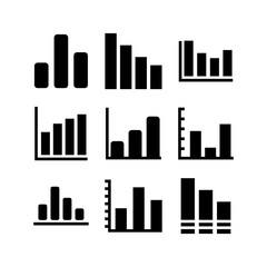 bar chart icon or logo isolated sign symbol vector illustration - high quality black style vector icons
